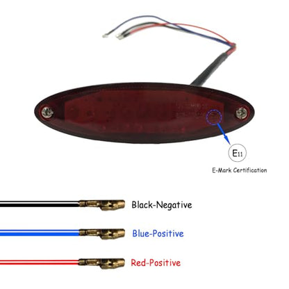 Universal 12V 28LEDs Motorcycle Brake Warning Tail Lights - color: Red