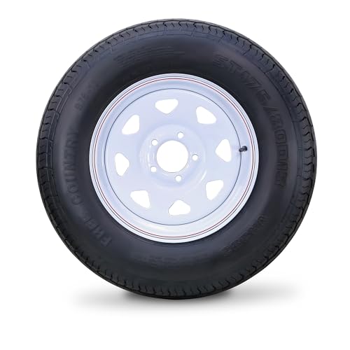 Free Country Trailer Tire Wheel ST175/80D13 8PR 96L 5X4.5" White Spoke Rim - size: ST175/80D13 /8PR /5X4.5