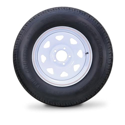 Free Country Trailer Tire Wheel ST175/80D13 8PR 96L 5X4.5" White Spoke Rim - size: ST175/80D13 /8PR /5X4.5