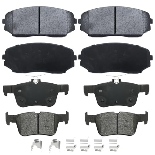 D1521 D1281 Front & Rear Professional Ceramic Brake Pads Set fit For 2011-2017 For Honda Odyssey - style: D1281-D1521