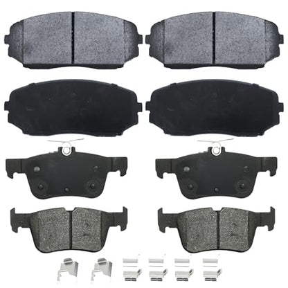 D1521 D1281 Front & Rear Professional Ceramic Brake Pads Set fit For 2011-2017 For Honda Odyssey - style: D1281-D1521