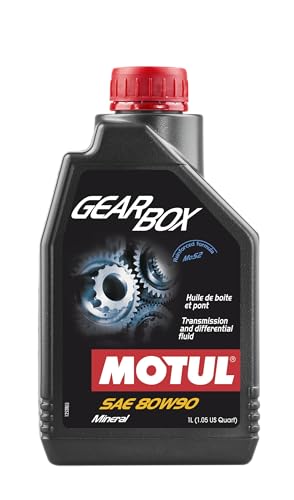 Motul Gearbox 80W90 Manual Transmission & Differential Fluid – Mineral Gear Oil with MoS2, API GL-4/GL-5 Extreme Pressure Protection, Anti-Wear & Anti-Corrosion, 1 Liter