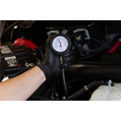 Mityvac MV5530 Engine Compression Test Kit, Manual Pressure Release, 2-3/4 in. Bourdon Tube Gauge, Quick-Disconnect Coupler, Includes Threaded Adapters for Motorcycles, Marine and Small Engines