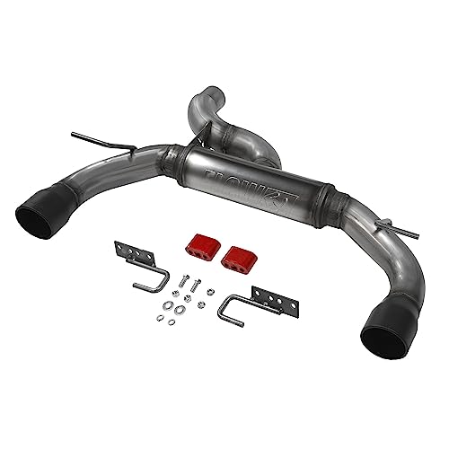Flowmaster 718123 FlowFX Axle-Back Exhaust Kit 3 Inch 409 Stainless Steel Dual 4 Inch Black Ceramic Coat 304 Stainless Steel Tips Compatible with 2021-2024 Ford Bronco 2.3L 2.7L 2 & 4WD 2 & 4 Door