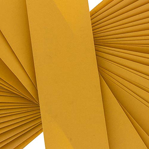 Dura-Gold 600 Grit Gold Pre-Cut PSA Longboard Sandpaper Sheets, Box of 20 - size: 600-Grit