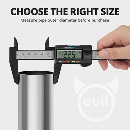 EVIL ENERGY 2.25 Inch Exhaust Clamp,2 1/4" Narrow Band Muffler Clamp Stainless Steel for Pipes,Mufflers,Catalytic Converters 2PCS - size: 2.25 inch