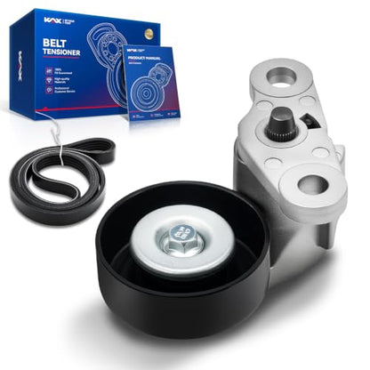 KAX AC Belt & Serpentine Belt Tensioner Kit for Chevy Silverado 1999-2008 - size: 38159