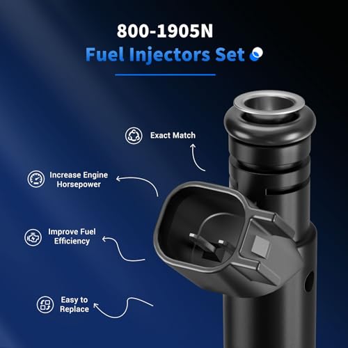 6Pcs Fuel Injectors Compatible with Ford V6 4.2L - size: FJ869