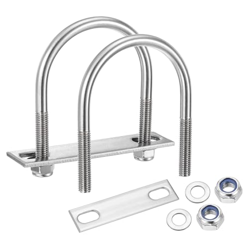 METALLIXITY U Bolts 4Set M8x60x87,Round U Bolt Kits 304 SS U Clamp - color: Silver, size: M8x60x87mm