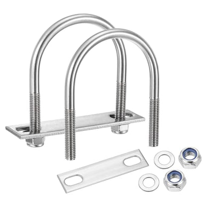 METALLIXITY U Bolts 4Set M8x60x87,Round U Bolt Kits 304 SS U Clamp - color: Silver, size: M8x60x87mm