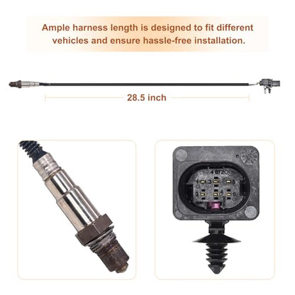 250-25035 Upstream Oxygen O2 Sensor for Ford Expedition Fiesra Transit Audi A3 TT TTS Quattro BMW X5 VW Bettle CC Eos Jetta Passat Porsche Cayenne - size: 250-25035