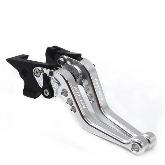 MT07 MT 07 MT-07 2014-2024 2015 for Motorcycle CNC Accessories Short Brake Clutch Levers Adjustable Silver - color: Silver