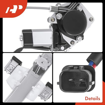 A-Premium Rear Passenger Side Power Window Regulator with Motor (2-Pin) - style: Rear Passenger (RH)