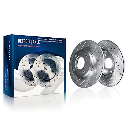 Detroit Axle - Brakes Kit Drilled Rotors Brake Pads for Integra Honda Civic - size: 8PR50394/KIT