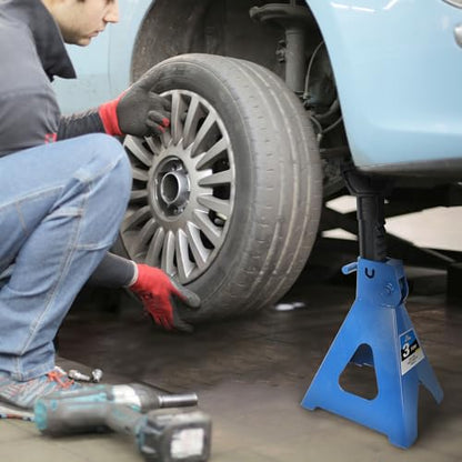 3 Ton (6,000 LBs) Automotive Jack Stands,Heavy Duty Steel Car Lifting Stand for Garages,Repair Shops,Adjustable Height 11.4"-16.8",1 Pair - size: 3 Ton