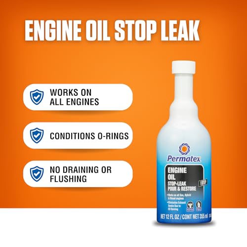 Permatex 30302 Engine Oil - Stop Leak, 12 fl oz, Effectively Stops and Prevents Oil Leaks and Burning Without Needing to Dismantle - style: Engine Oil