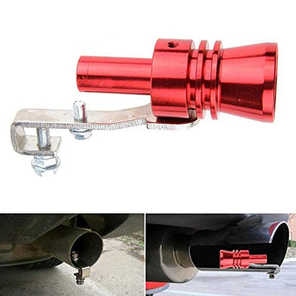 Car Muffler Turbo Whistle Exhaust Pipe Roar Maker XL Red