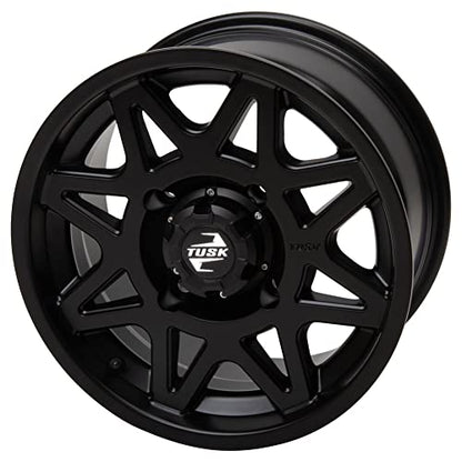 4/110 Tusk Tintic Wheel 14x7 5.0 + 2.0 Matte Black For Yamaha Viking VI 700 4x4 2015-2021