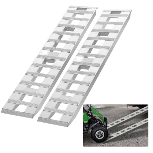 VEVOR Loading Ramps, 2 Pcs 72 x 15 in, Durable Aluminum and Heavy-Duty Trailer Ramp Set with Anti-Slip Plates, 6000 Lbs Combined Capacity, for Carts, Farm Tractors, ATVs, Lawn Mowers, Motorcycles - size: 6000 lbs
