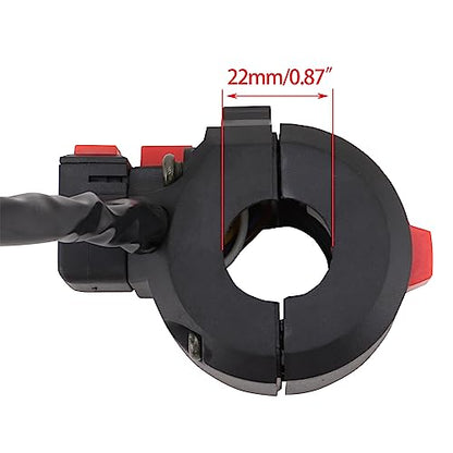 WOOSTAR 7/8" 22mm Handlebar 4 Function Right Start Switch with Horn Button Replacement for 110cc 125cc 150cc 200cc 250cc ATV 4 Wheeler Quad Motorcycle Dirt Pit Bike - color: 4 Functions