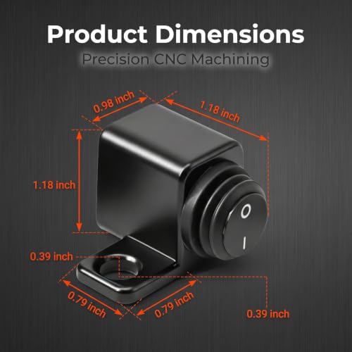 Motorcycle Light Toggle Switch 12V ON-Off Design, Waterproof Handlebar Control for Fog Driving Auxiliary Lamps, Easy Mount Riding Accessory for Most Motorcycles ATV UTV (2 Hole Black) - color: 2 Hole Black