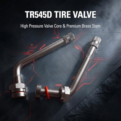CKAuto TR545D Metal Clamp-in Truck Tire Valve Stem, 60°Bent Tubeless, 10pcs - color: tr545D