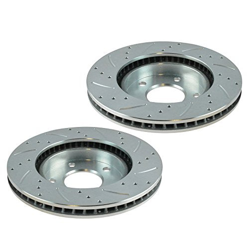 TRQ Performance Front & Rear Brake Rotors Set 4 Piece Premium G-Coated - style: BRA13980