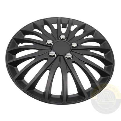 (4pc Set) 16 Inch Wheel Covers Shadow Black Compatible with 16 Inch Steel Wheels - size: 16 inch, style: Shadow Black