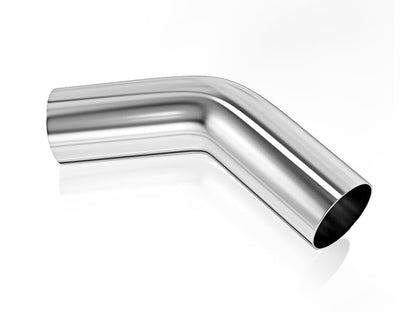 GASHER 1PCS 45 Degree Aluminum Alloy Tube Intercooler Pipe Air Intake Tube 2.5"OD, Leg Length 4" (100mm) - color: 45 degree, size: 2.5"OD (1 PC)