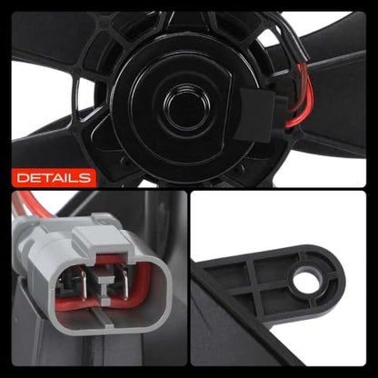 A-Premium Left Engine Radiator Cooling Fan Assembly