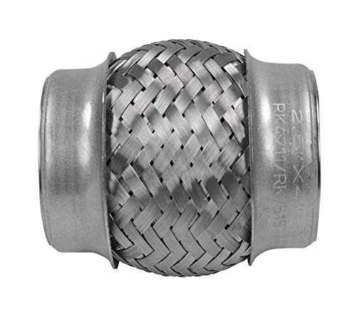 Exhaust Flex Pipe 2.5"x4" Heavy Duty Stainless Steel - size: 2.5"x4"