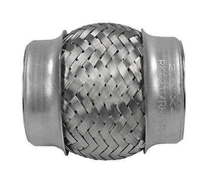 Exhaust Flex Pipe 2.5"x4" Heavy Duty Stainless Steel - size: 2.5"x4"