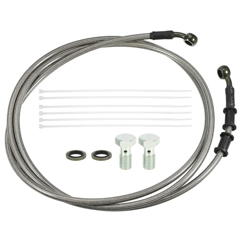 uxcell 1 Set 2.2m 7.22ft Motorcycle Hydraulic Brake Line Hose Universal - size: 220CM