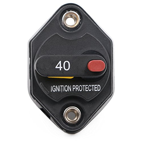 40 Amp Circuit Breaker with Manual Reset Button Switchable - color: Panel Mount, size: 40A