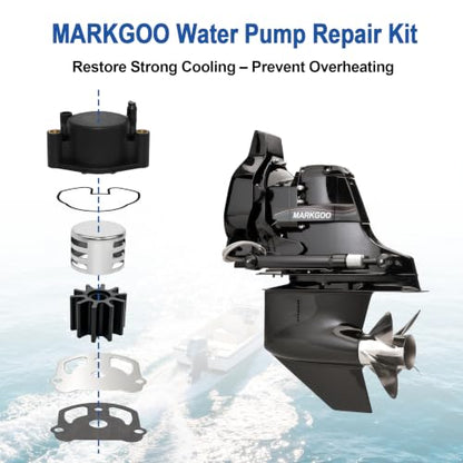 MARKGOO Water Pump Repair Kit 0984461 for OMC Cobra Stern Drive 2.3L-7.5L - color: 984461 fits V6 V8 2.3-7.5L
