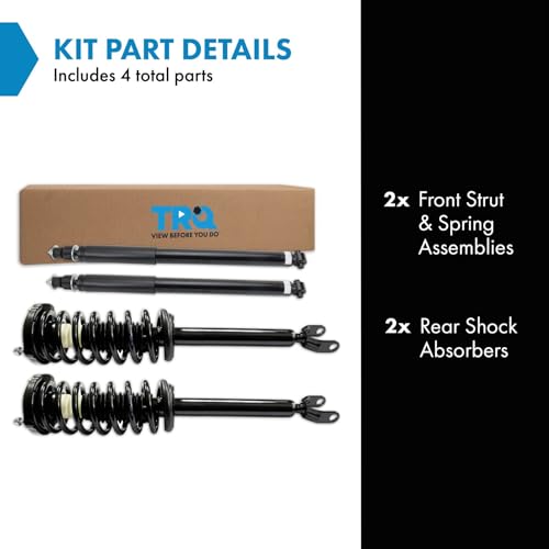 TRQ Front and Rear Complete Strut Assembly & Shock Absorber Kit Complete