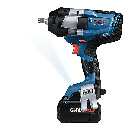 BOSCH GDS18V-740CB14 PROFACTOR™ 18V Connected 1/2 In. Impact Wrench Kit with Friction Ring and (1) CORE18V 8 Ah High Power Battery - style: w/ 18V 8 Ah Battery & Bluetooth Connectivity
