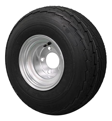 Antego 18.5x8.50-8 Trailer Tire/Wheel Assembly, 5 Lug Galvanized, Set of 4