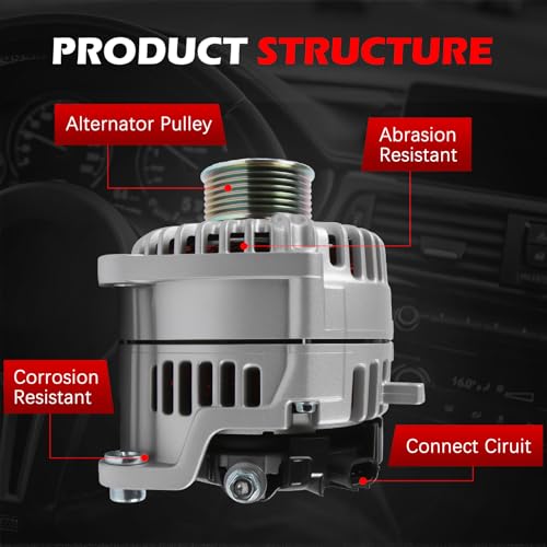 11256 Alternator Fit for 2008-2019 Frontier, 2008-2015 Titan, 2008-2012 Pathfinder, 2007-2015 Armada, 07-15 Xterra, 08-10 QX56, 09-12 Equator, 4.0L 5.6L, 130Amp 12V Alternator OE 11256N - size: 11256 | 130A