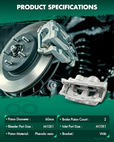 SCITOO - Front Left Brake Caliper Assembly w/Bracket For Dodge,For Ram - size: Front Driver[18B5173]