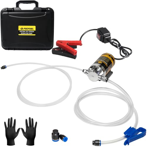 Electric Oil Change Pump, Oil Extractor Pump 12/24V 100W - color: A-White Hose