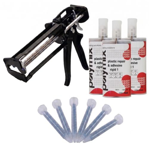 Polymix Rigid Plastic Repair Adhesive Kit Black