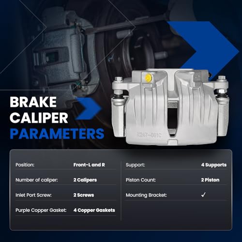 Front Brake Caliper Assembly for Chevy SSR Trailblazer EXT 2003-2005 - size: Front [18-B4798 & 18-B4799]