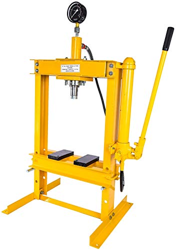 Hydraulic Shop Press with Pressure Gauge [10-Ton]