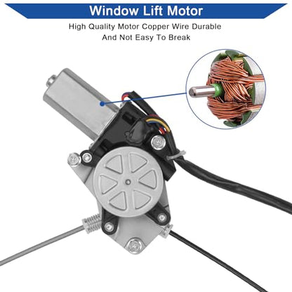 Obaee Window Regulator with Motor Front Left Driver Side, Replace 748-129 - size: Front Left Driver Side