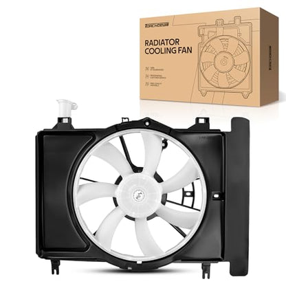 Torchbeam Engine Cooling Radiator Fan Assembly for Toyota Yaris 2007 2019 Radiator Cooling Fan Kit Replacement 620549 1636121090 - size: 2007-2019 Yaris