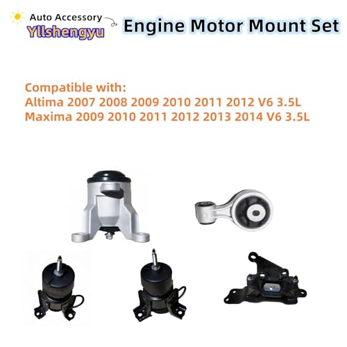 Engine Motor Transmission Mount Kit for Nissan Altima 2007-2012 - size: 2009-2014 Maxima V6 3.5L