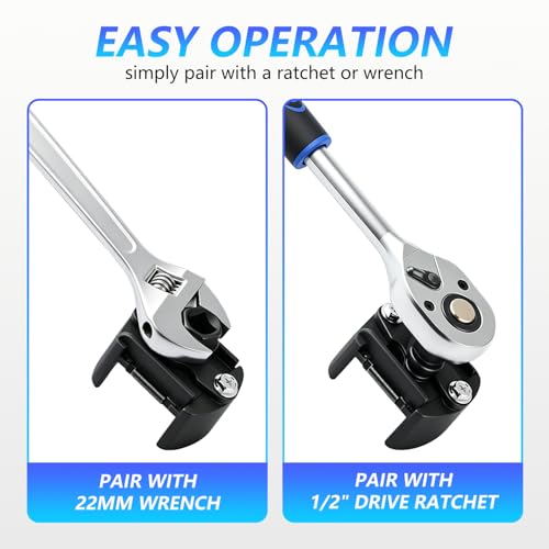 Universal Adjustable Oil Filter Wrench, 60-80 mm(2-3/8" to 3-1/8") & 80-105 mm Drive Cap Style Oil Filter Removal Tool, Oil Filter Removal Tool Fits Cars, Motorcycles & ATVs, 2 PCS