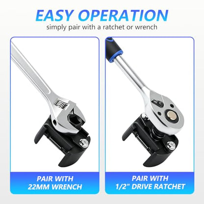 Universal Adjustable Oil Filter Wrench, 60-80 mm(2-3/8" to 3-1/8") & 80-105 mm Drive Cap Style Oil Filter Removal Tool, Oil Filter Removal Tool Fits Cars, Motorcycles & ATVs, 2 PCS