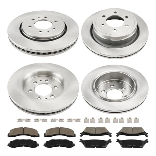 PHILTOP Front & Rear Brake Kit for Ford F150 2012-2020 - size: 13.78" inch (350mm) Front,13.70" inch (348mm) Rear